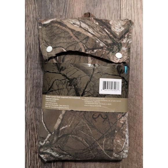 Realtree Xtra Camouflage Camo Fabric Shower Curtain 70" X 72" Hunting Cabin - Picture 5 of 10